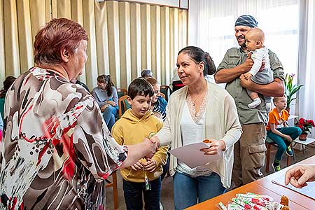 Vítání občánků v obci Dolní Třebonín 10.10.2021, foto: Lubor Mrázek