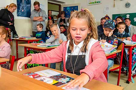 Zahájení školního roku v ZŠ a MŠ Dolní Třebonín 1. září 2022, foto: Lubor Mrázek