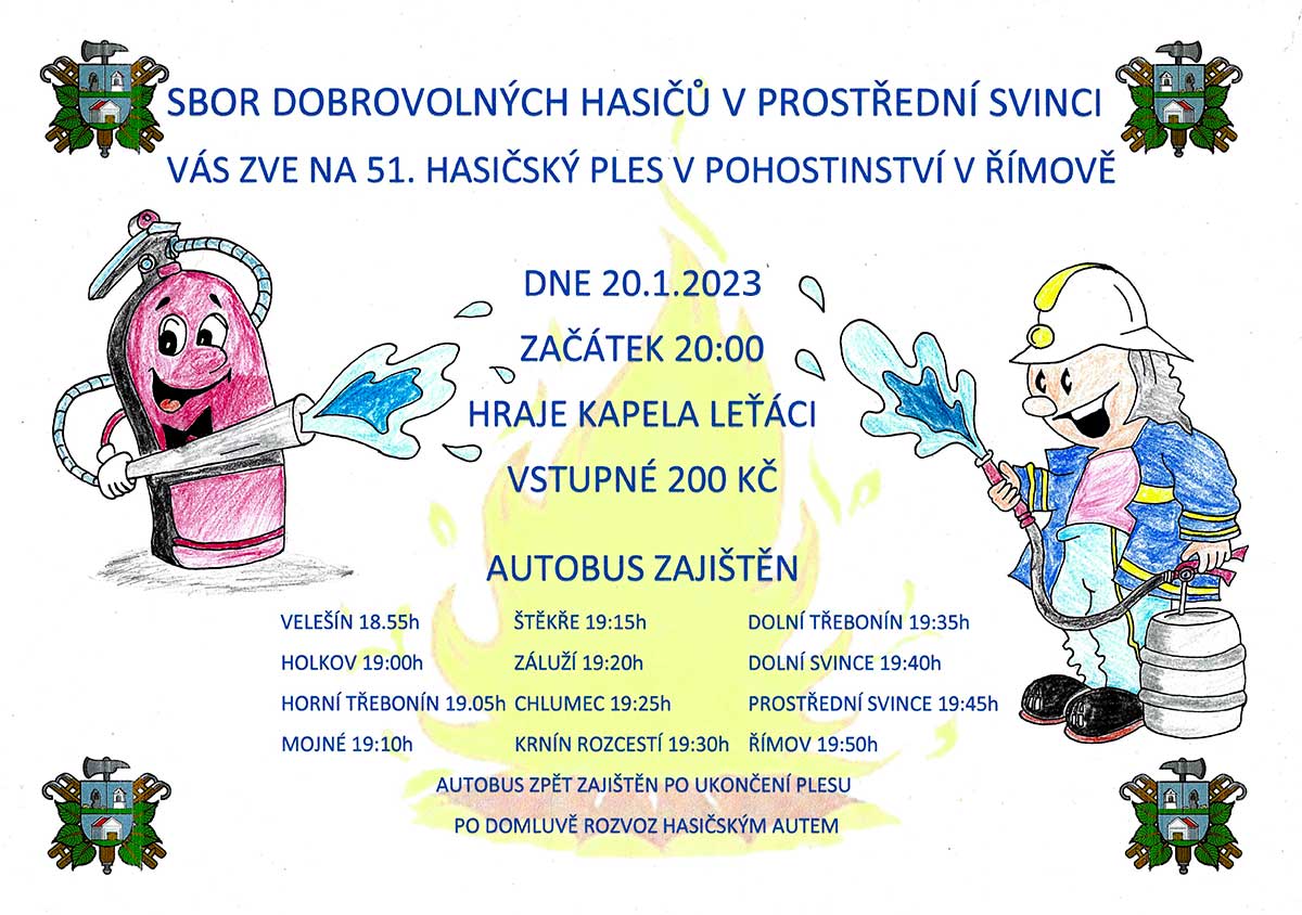 Hasičský ples Svince 20. ledna 2023
