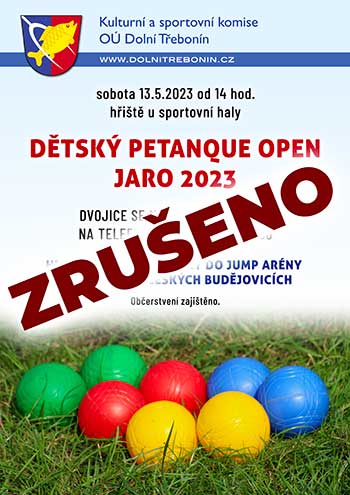 Jarní Dětský Třebonín Petangue Open 13. 5. 2023