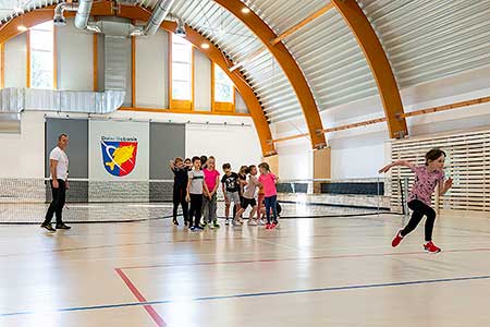 Nová sportovní hala přivítala první návštěvníky, Dolní Třebonín 23. 5. 2023, foto: Lubor Mrázek