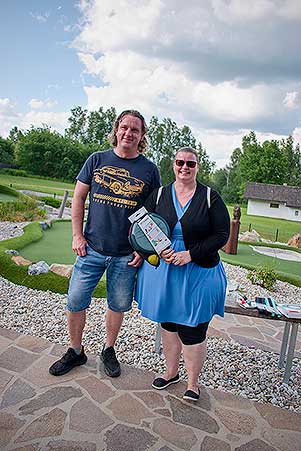 Minigolf v Resortu Olšina, 3. soutěž Třebonínského klání dvojic 11. 6. 2023, foto: Jan Švec