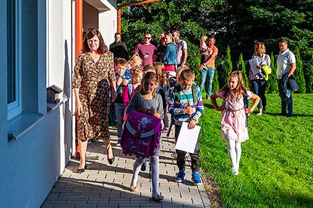 Zahájení školního roku v ZŠ a MŠ Dolní Třebonín 4. září 2023, foto: Lubor Mrázek