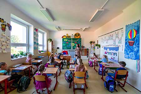 Zahájení školního roku v ZŠ a MŠ Dolní Třebonín 4. září 2023, foto: Lubor Mrázek