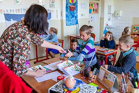 Zahájení školního roku v ZŠ a MŠ Dolní Třebonín 4. září 2023, foto: Lubor Mrázek