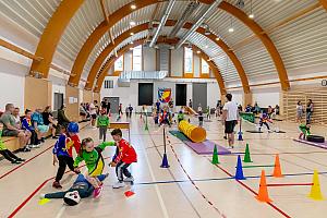 Závody mladých hasičů v překážkové dráze, sportovní hala Dolní Třebonín 13. 4. 2024, foto: Lubor Mrázek