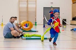 Závody mladých hasičů v překážkové dráze, sportovní hala Dolní Třebonín 13. 4. 2024, foto: Lubor Mrázek