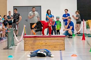 Závody mladých hasičů v překážkové dráze, sportovní hala Dolní Třebonín 13. 4. 2024, foto: Lubor Mrázek