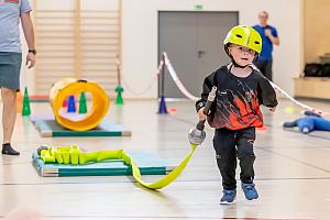 Závody mladých hasičů v překážkové dráze, sportovní hala Dolní Třebonín 13. 4. 2024, foto: Lubor Mrázek