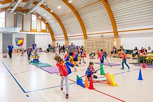 Závody mladých hasičů v překážkové dráze, sportovní hala Dolní Třebonín 13. 4. 2024, foto: Lubor Mrázek