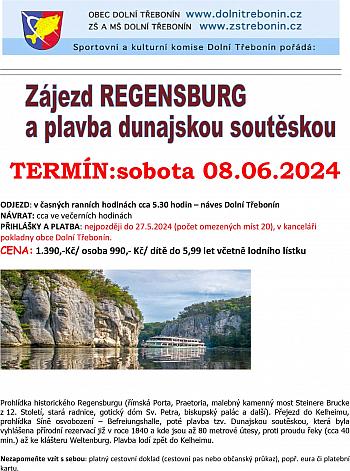 Zájezd Regensburg a plavba dunajskou soutěskou