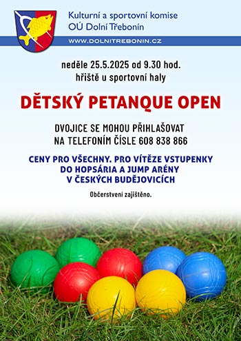 Dětský Třebonín Petangue Open 2025