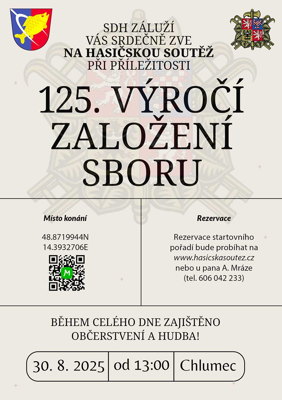 Hasičská soutěž u příležitosti 125. výročí založení sboru SDH Záluží
