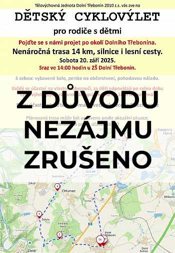 Dětský cyklovýlet 2025 - Z DŮVODU NEZÁJMU ZRUŠENO