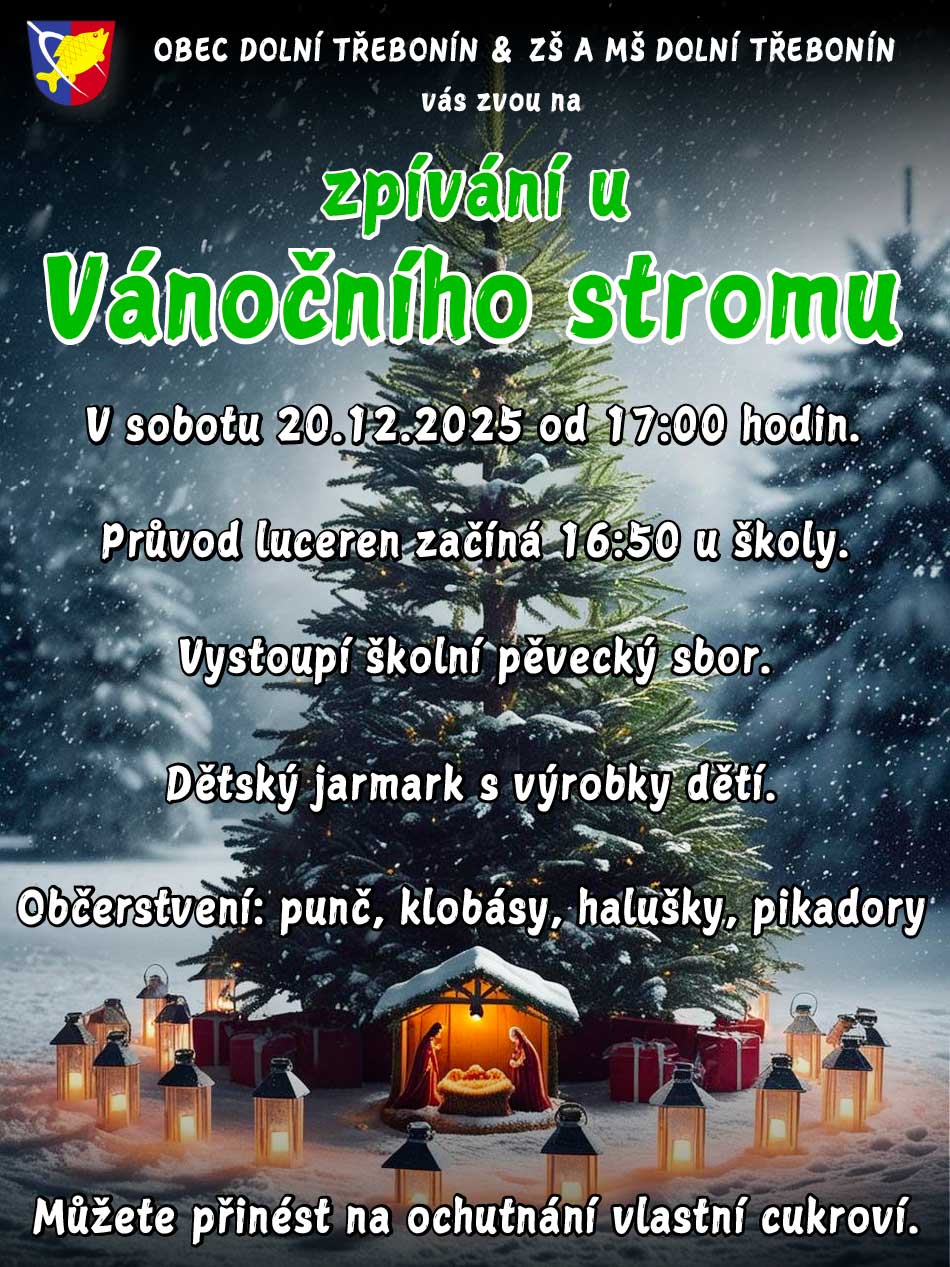 Zpívání u vánočního stromu 20. 12. 2025