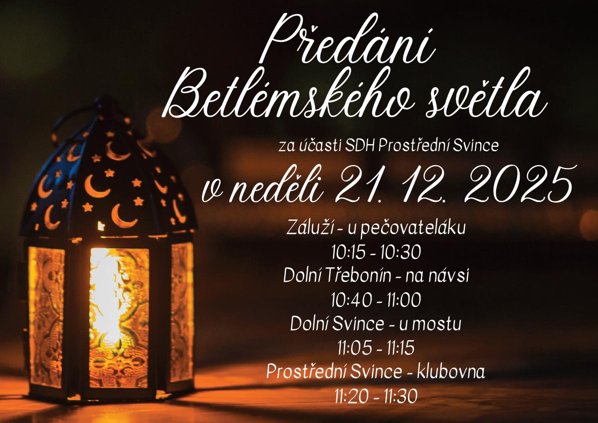 Rozdávání Betlémského světla 21. 12. 2025