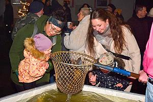 Zpívání u vánočního stromu, Dolní Třebonín 20. prosince 2025, foto: Jan Švec