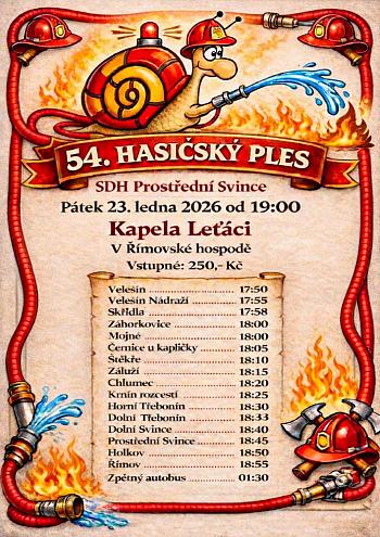 Hasičský ples Prostřední Svince 2026