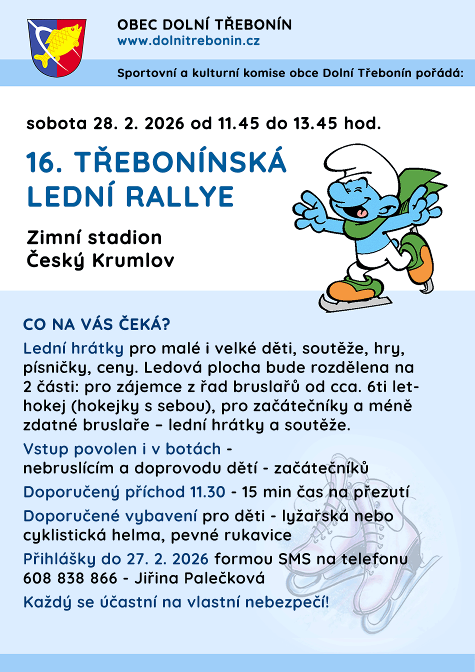 16. Třebonínská lední rallye 28. 2. 2026