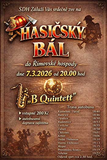 Hasičský ples Záluží 2026
