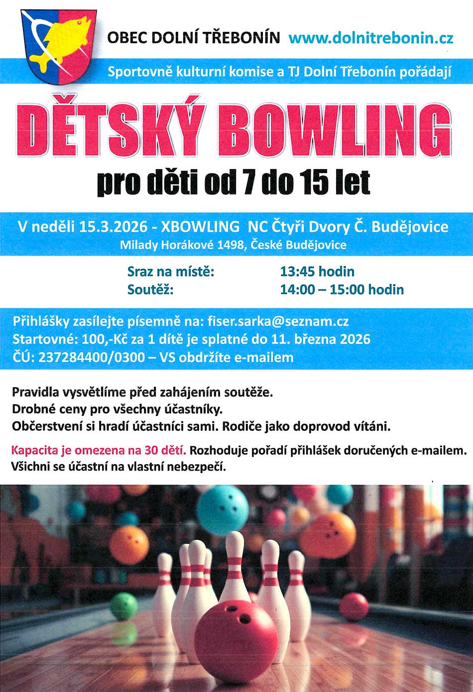 Dětský Bowling 15. 3. 2026