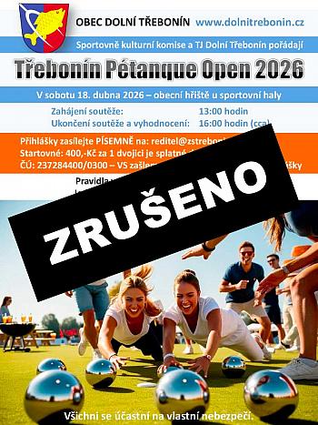 Jarní Třebonín Petanque Open 2026 - ZRUŠENO