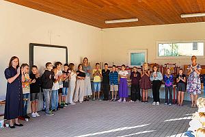 Zahájení školního roku v ZŠ Dolní Třebonín 1. 9. 2026, foto: Lubor Mrázek
