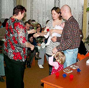 Vítání občánků v Dolním Třeboníně, 24. listopadu 2007, foto: J. Frendl