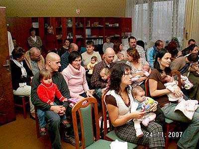 Vítání občánků v Dolním Třeboníně, 24. listopadu 2007, foto: J. Frendl