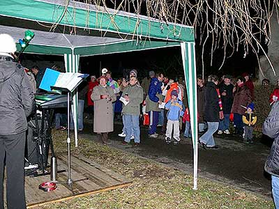 Zpívání u Vánočního stromu, Dolní Třebonín 21.12.2008