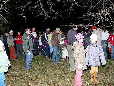 Zpívání u Vánočního stromu, Dolní Třebonín 21.12.2008