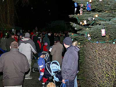 Zpívání u Vánočního stromu, Dolní Třebonín 21.12.2008