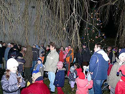 Zpívání u Vánočního stromu, Dolní Třebonín 21.12.2008