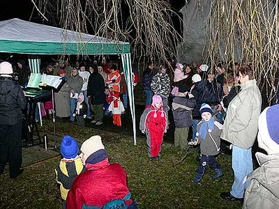 Zpívání u Vánočního stromu, Dolní Třebonín 21.12.2008