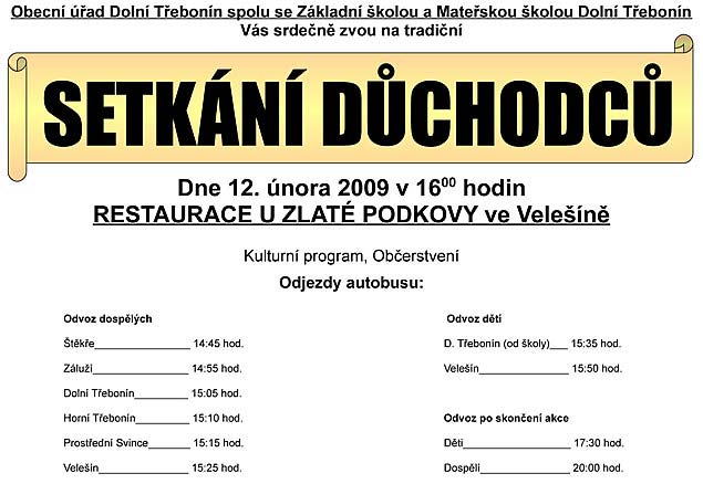 Setkání důchodců 12.2.2009