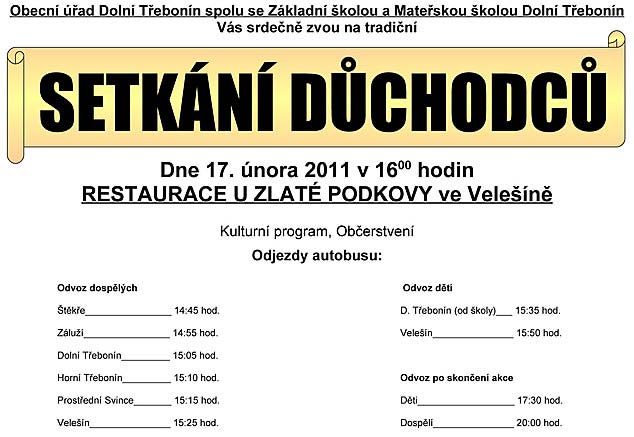 Setkání důchodců 17.2.2011