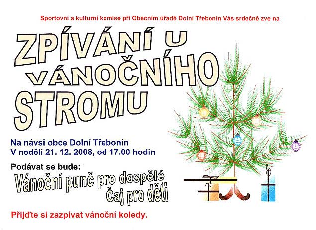 Zpívání u Vánočního stromu 21.12.2008