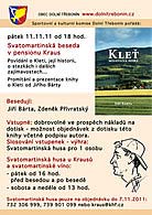 Kleť - milovaná hora: svatomartinská beseda