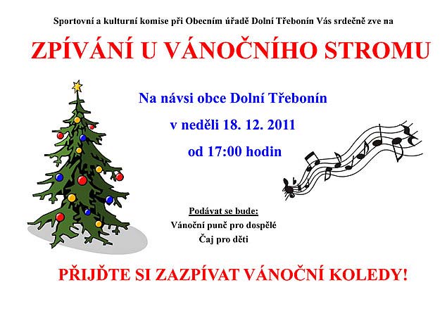 Zpívání u Vánočního stromu 18.12.2011