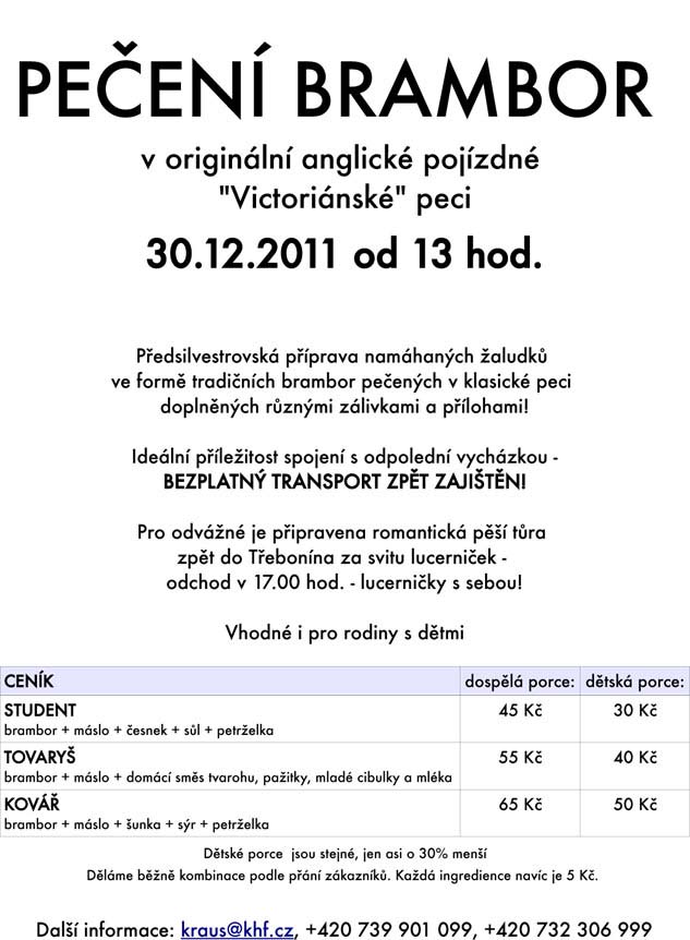 Pečení brambor v Pensionu Kraus 30.12.2011