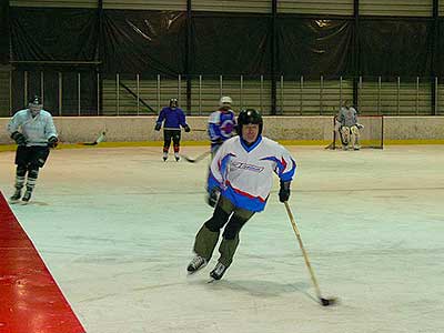 BITVA O TŘEBONÍN - hokejové utkání roku  5.2.2012 - "starý" versus "nový" Třebonín, foto: Jan Švec