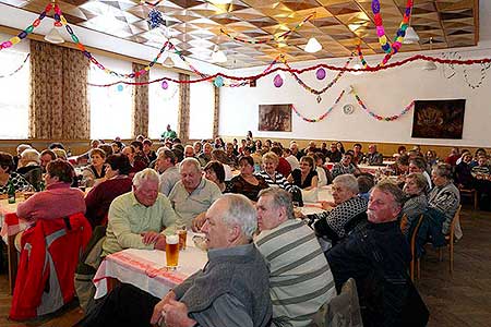 Setkání důchodců obce Dolní Třebonín, 18.2.2010, foto: Lubor Mrázek