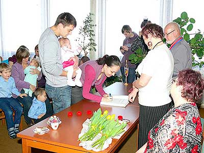 Vítání nových občánků obce Dolní Třebonín, 11.2.2012