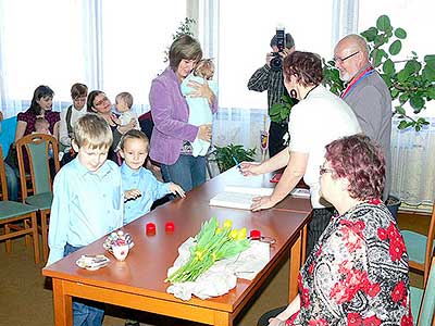 Vítání nových občánků obce Dolní Třebonín, 11.2.2012