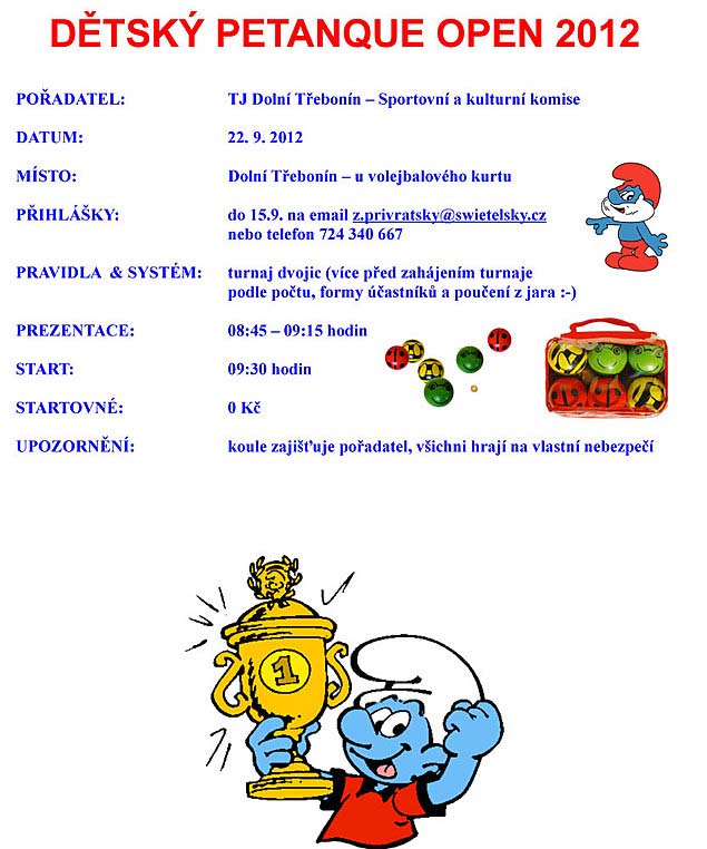 Propozice Dětský Petanque Open 22.9.2012