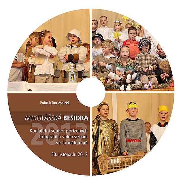 Fotografie a video z Mikulášské besídky 2012 na DVD
