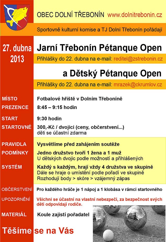 Jarní Třebonín Petangue Open 27.4.2013