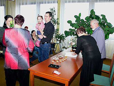 Vítání nových občánků obce Dolní Třebonín, 9.3.2012, foto: Jan Švec