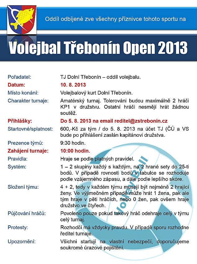 Volejbal Třebonín Open 2013