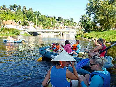 Raftování Třeboníňáků: Český Krumlov - Zlatá Koruna, sobota 7.9.2013, foto: Jan Švec